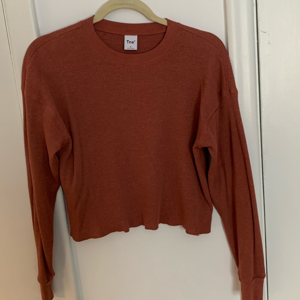 Long sleeve waffle knit Tna shirt